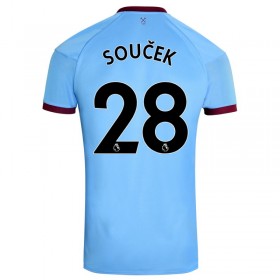 Jalkapallo Pelipaidat West Ham United Tomas Soucek 28 Vieraspaita 2020-2021 Lyhythihainen